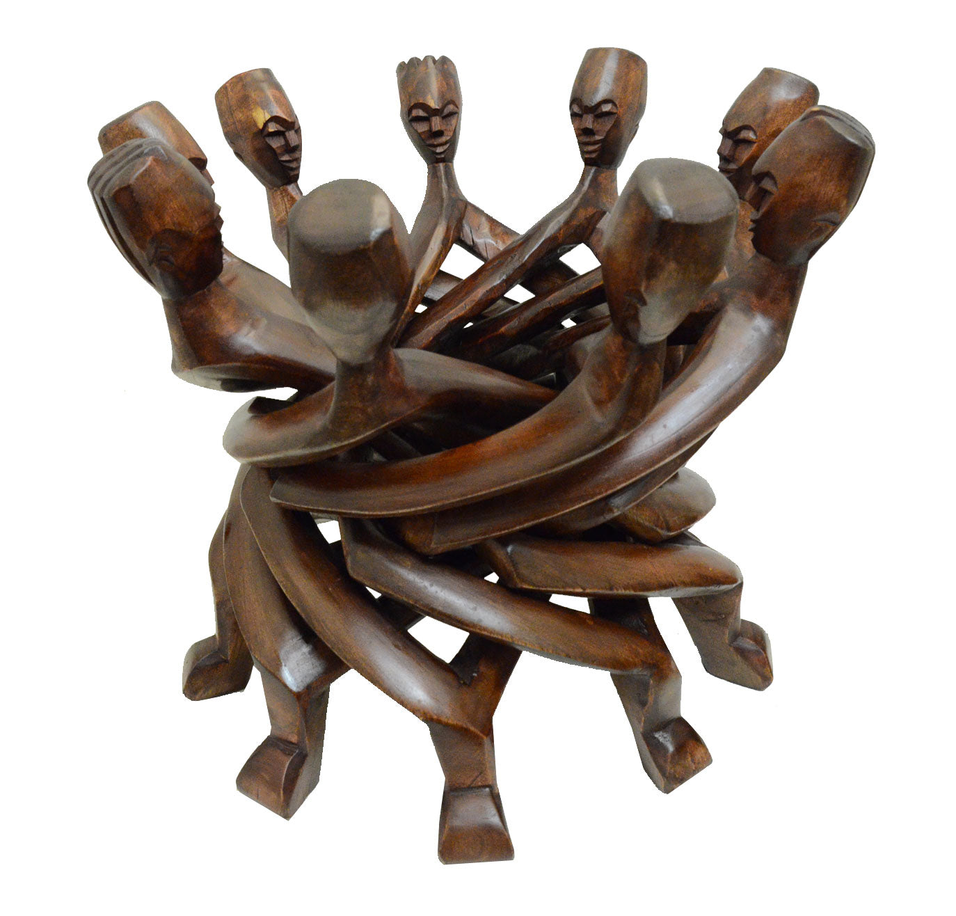 Nine-Headed Wooden Unity Stand | African Heritage Collection
