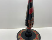 Handcrafted Zulu Head Accent Table