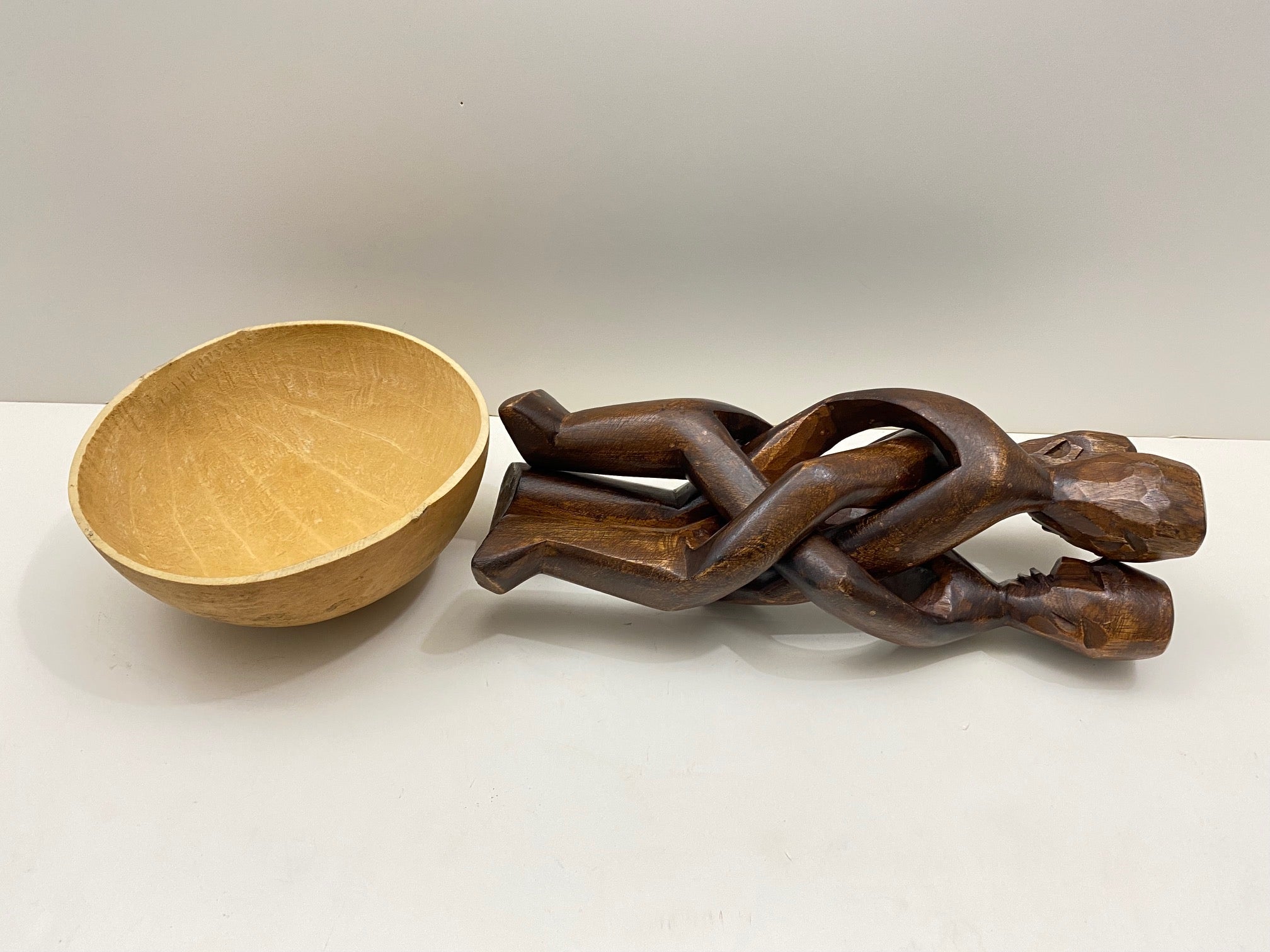 Three Head Unity Carving African Heritage Collection