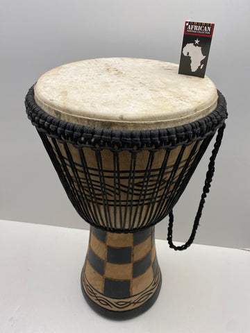 Djembe Power Drum - Natural Wood - African Heritage Collection