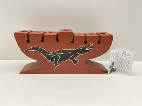 Kwanzaa "Alligator" Candleholder