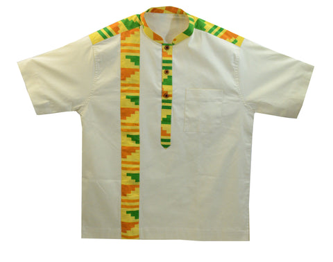 Ghana Men's Polished Cotton/Batik Dashiki III - XL