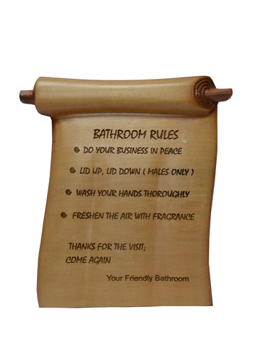 Wall Plaque - Bathroom Rules