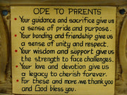 "Ode To Parents" - Ashanti Stool Plaque
