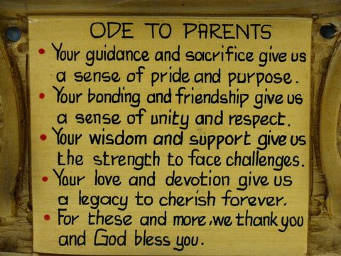 "Ode To Parents" - Ashanti Stool Plaque