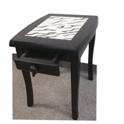 Hand-crafted Zebra End Table