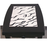Hand-crafted Zebra End Table