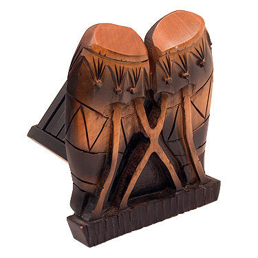 Handcrafted African Drum Coaster Set