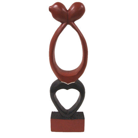 Handcrafted Wooden "Always and Forever" Carved Statue